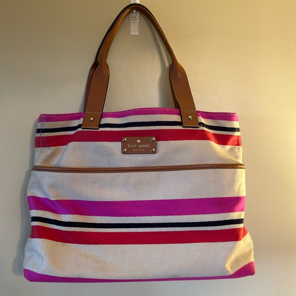 Kate Spade Oak Island striped tote